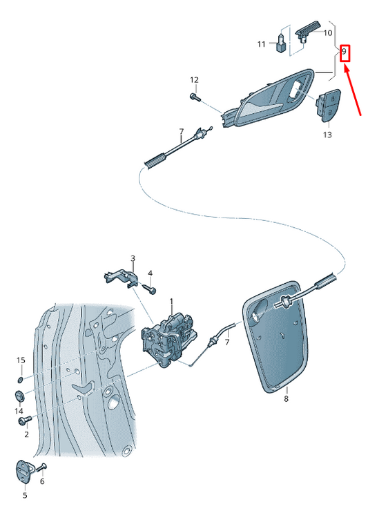 new audi q3 8u front left inner opening handle rhd 8u2837019a4pk original