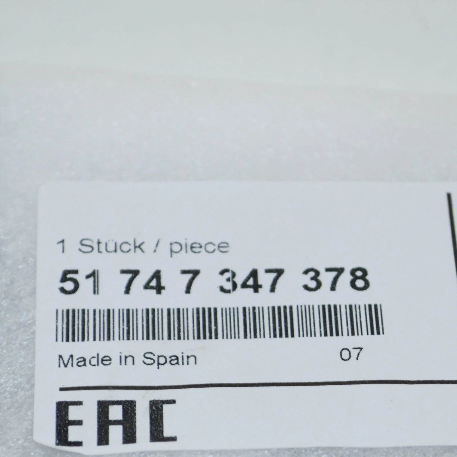 NEW BMW 7 G11 RIGHT WING FENDER AIR VENT 51747347378 7347378 2016 ORIGINAL