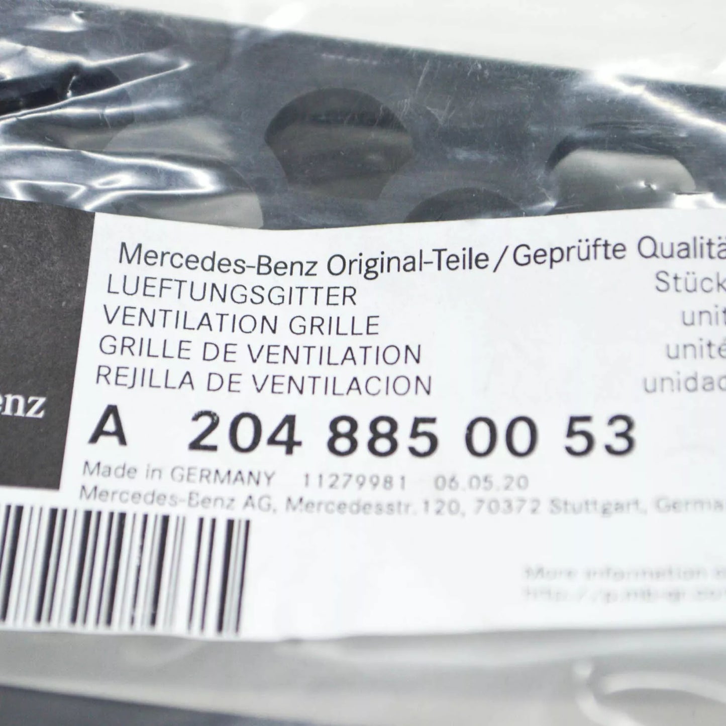 NEW MERCEDES-BENZ C W204 FRONT BUMPER LEFT GRILLE A2048850053