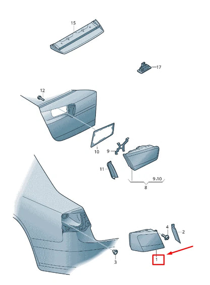 NEW AUDI A6 AVANT C7 REAR LEFT TAILLIGHT 4G5945095D ORIGINAL