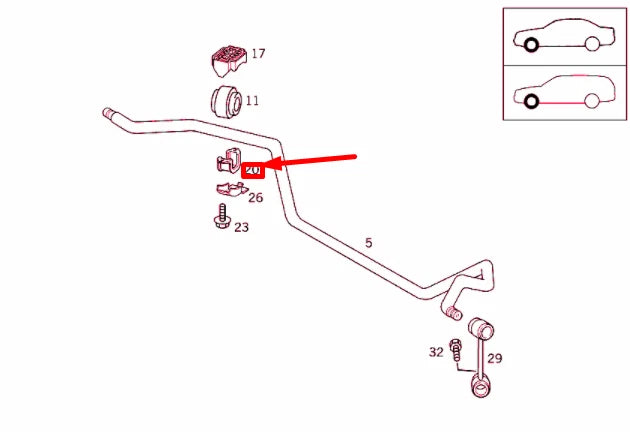 NEW MERCEDES-BENZ E W210 FRONT SWAY BAR BRACKET A2103230440 ORIGINAL