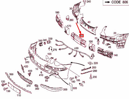 NEW MB E W211 FRONT BUMPER IMPACT ABSORBER CENTRAL A2118850037 ORIGINAL