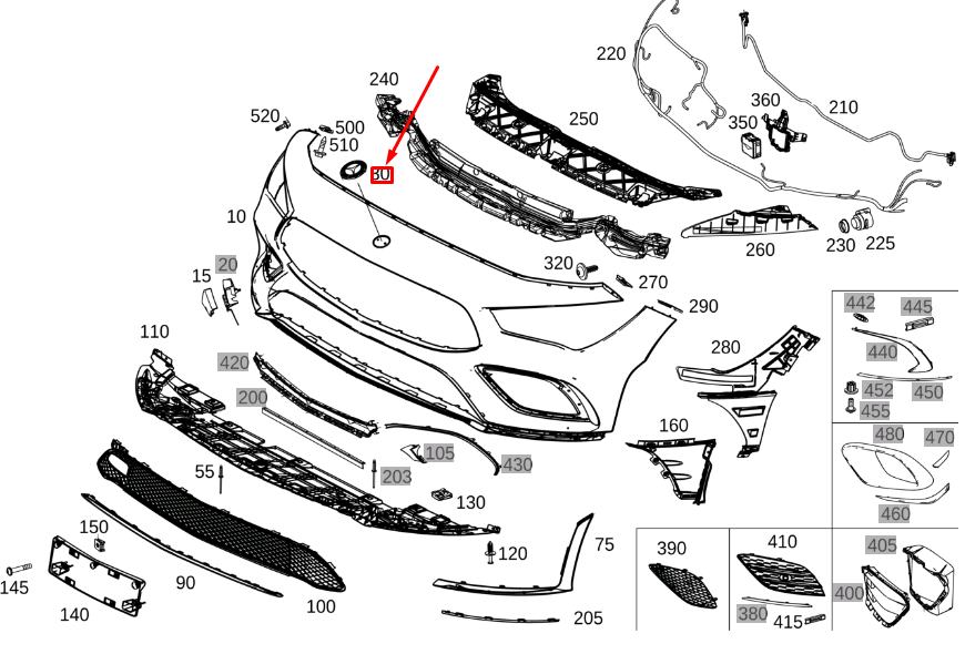 NEW MERCEDES-BENZ CLA C118 FRONT COMPANY SIGN BADGE A0008176203 ORIGINAL