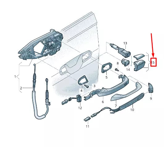 NEW AUDI A6 4A C8 FRONT LEFT DOOR LOCK COVER CAP 4M8837875GRU