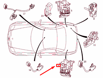 NEW MERCEDES-BENZ SLK R170 VARIO ROOD COVER PROXIMIXY SWITCH A1708200110