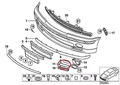 NEW BMW COVER AIR DUCT PRIMED RIGHT E46 316I 1.6 1.9 7890094 51117890094