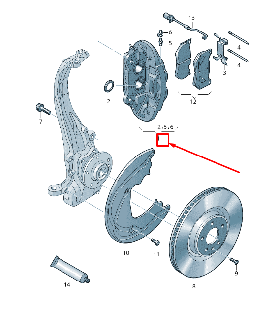 new audi q5 fy front left brake caliper 80a615107a original