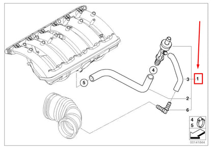 NEW BMW X5 E53 ENGINE SUCTION LINE 11617546048 7546048 ORIGINAL