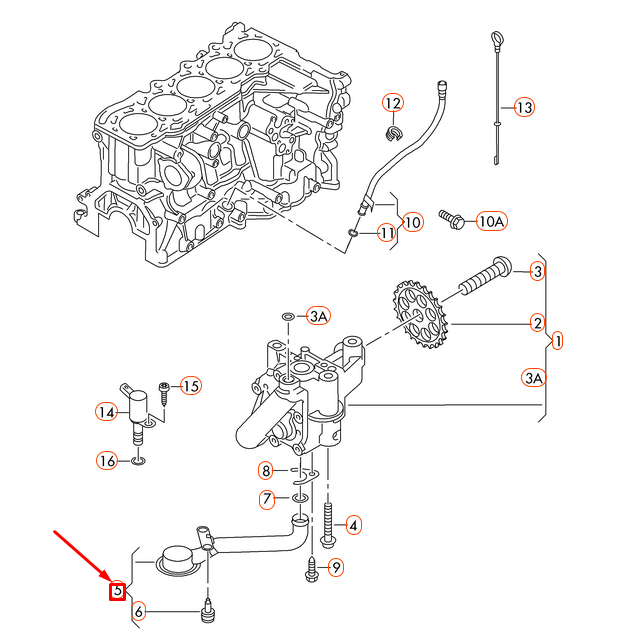 NEW VOLKSWAGEN BEETLE A5 ENGINE OIL PUMP PICKUP TUBE 07K115252 ORIGINAL