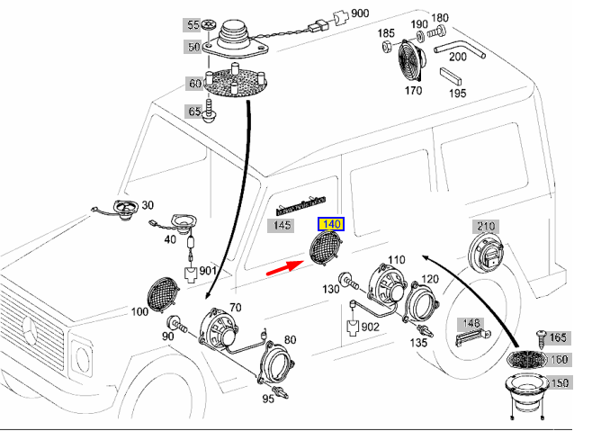 NEW MERCEDES BENZ ML W163 REAR DOOR SPEAKER COVER A16373701889051 ORIGINAL