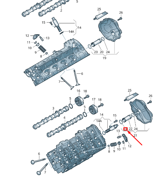 new vw touareg 7p mk2 timing cover coolant pipe seal ring wht006998 original