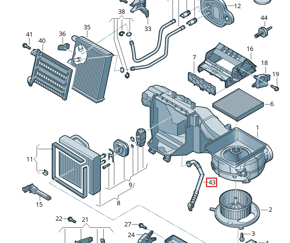 NEW VOLKSWAGEN ATLAS CA1 WATER DRAINAGE HOSE 3QF820127