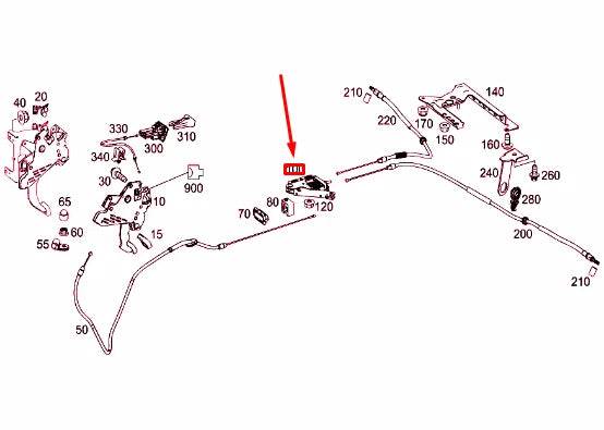 NEW MB VITO W447 PARKING BRAKE BOWDEN CABLE ADJUSTMENT A4474200200 ORIGINAL