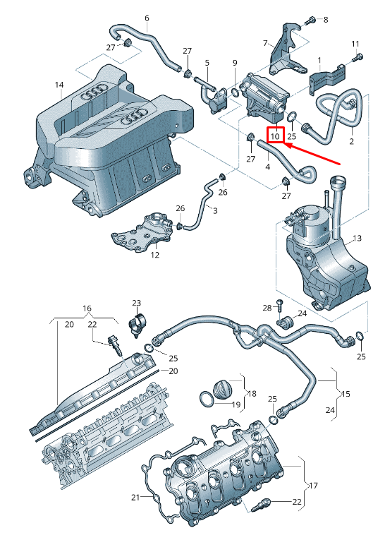 NEW AUDI R8 SPYDER 42 ENGINE PRESSURE CONTROL VALVE 079103464H ORIGINAL