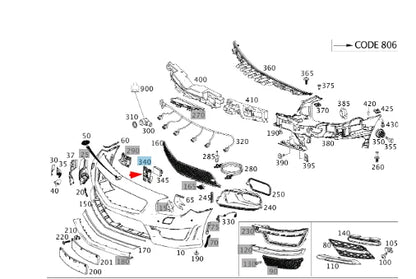 NEW MERCEDES-BENZ SL R231 FRONT LEFT SENSOR BRACKET A2318850314 ORIGINAL