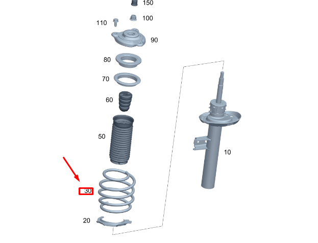new mercedes-benz gla h247 front coil spring a1773213300 original
