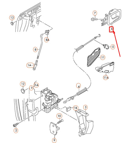 NEW AUDI A3 8P FRONT LEFT DOOR INNER ACTUATOR 8P4837019E7PE ORIGINAL