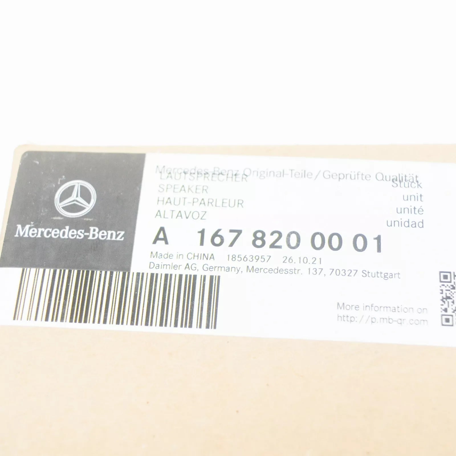 NEW MERCEDES-BENZ GLE W167 FRONT CENTER FILL TWEETER SPEAKER A1678200001