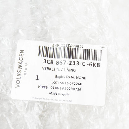 NEW VOLKSWAGEN CC UPPER LEFT A PILLAR TRIM 3C8867233C6K8 ORIGINAL