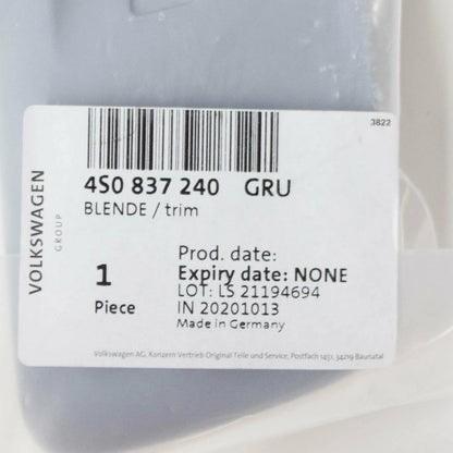 NEW AUDI R8 4S FRONT RIGHT TRIM PLATE DOOR HANDLE 4S0837240GRU 2018