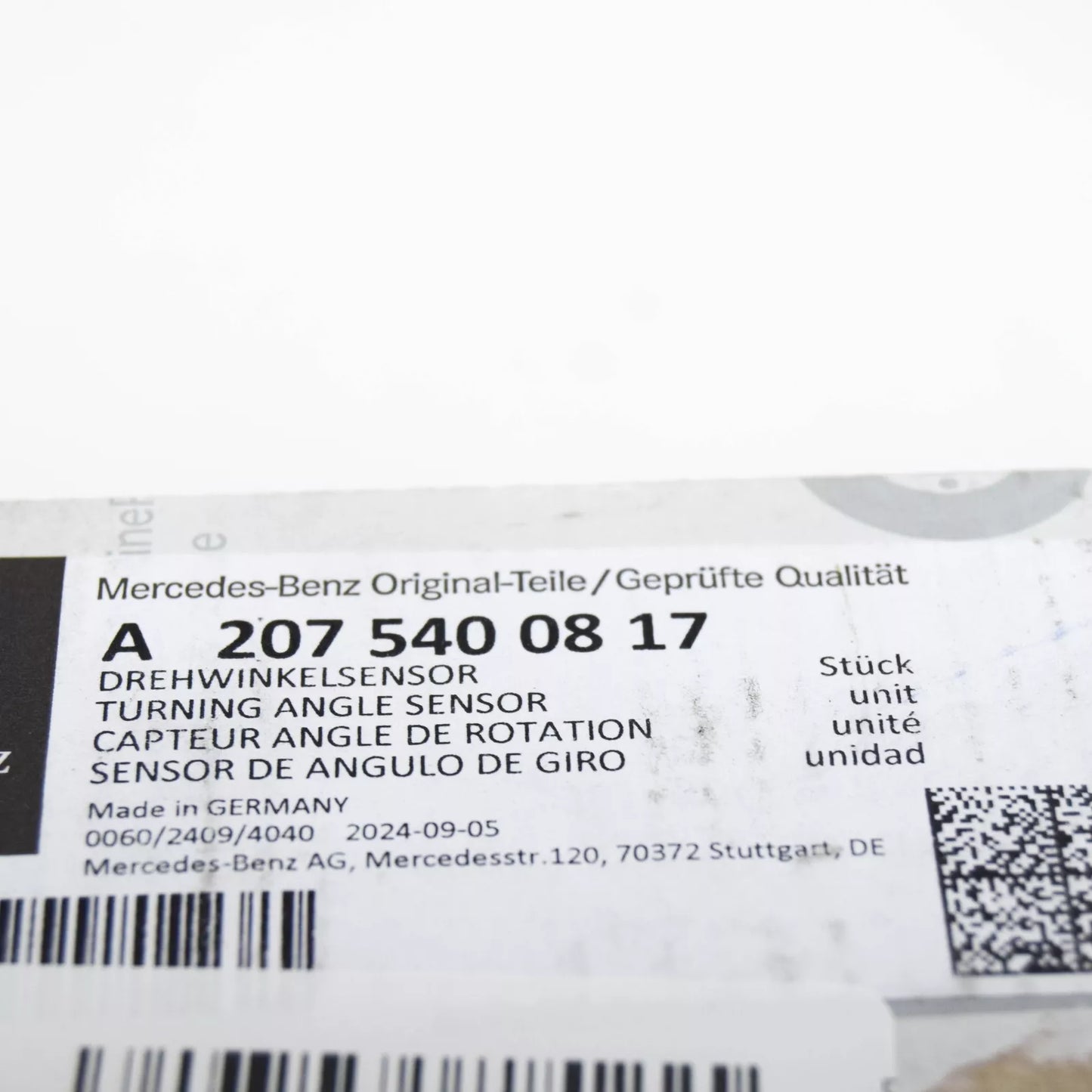 NEW MERCEDES-BENZ E C207 REAR RIGHT TURNING ANGLE SENSOR A2075400817 ORIGINAL