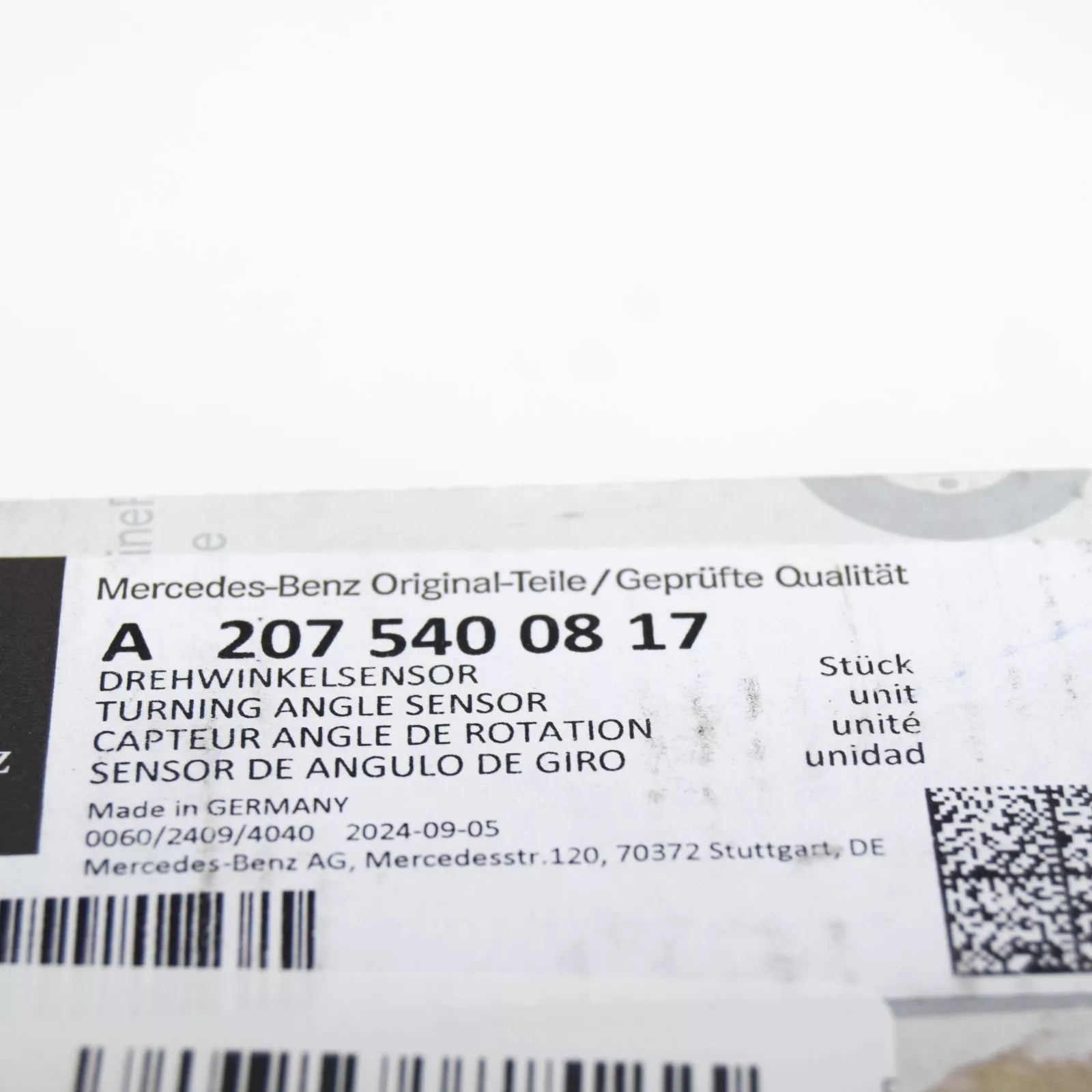 NEW MERCEDES-BENZ E C207 REAR RIGHT TURNING ANGLE SENSOR A2075400817 ORIGINAL