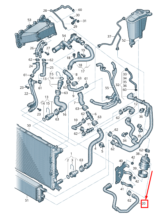 new audi q5 8r coolant hose with quick release coupling 8r0145910b original