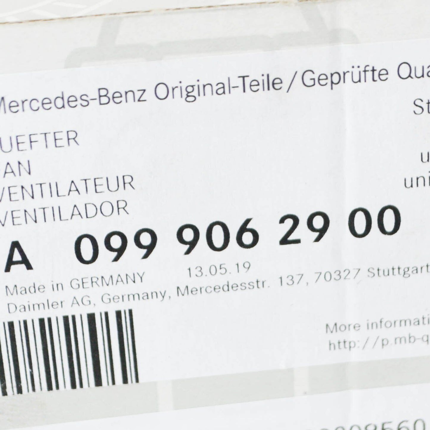 NEW MERCEDES-BENZ ML W166 FRONT LEFT SEAT FAN A0999062900 ORIGINAL