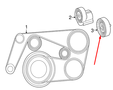 NEW MERCEDES-BENZ C-CLASS W203 BELT TENSIONER PULLEY A2712060019 ORIGINAL