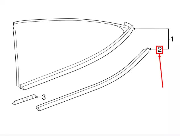 NEW MERCEDES-BENZ C COUPE C205 REAR LEFT WINDOW MOLDING A2056702501
