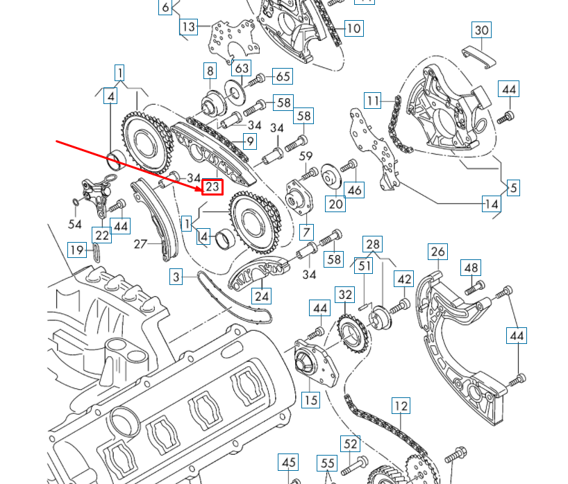 NEW AUDI A4 B8 TIMING CHAIN UPPER GUIDE RAIL 079109469AL ORIGINAL