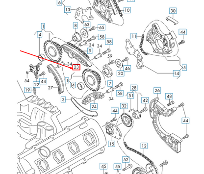 NEW AUDI A4 B8 TIMING CHAIN UPPER GUIDE RAIL 079109469AL ORIGINAL