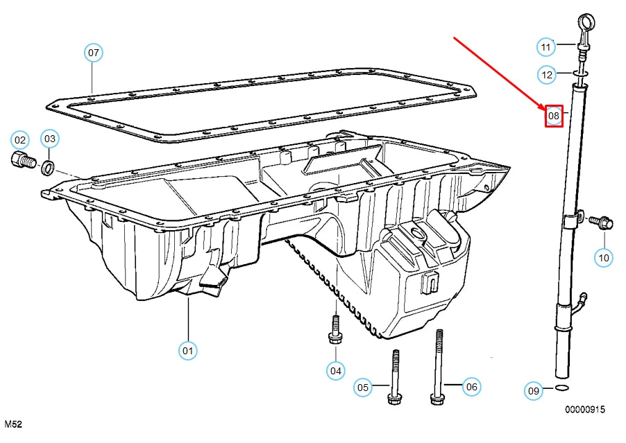NEW BMW 3 E36 ENGINE OIL DIPSTICK GUIDE TUBE 11431740044 1740044 ORIGINAL