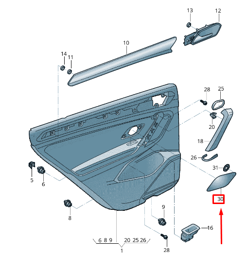 new volkswagen tiguan ad1 rear right door loudspeaker cover 5nn868160rm5