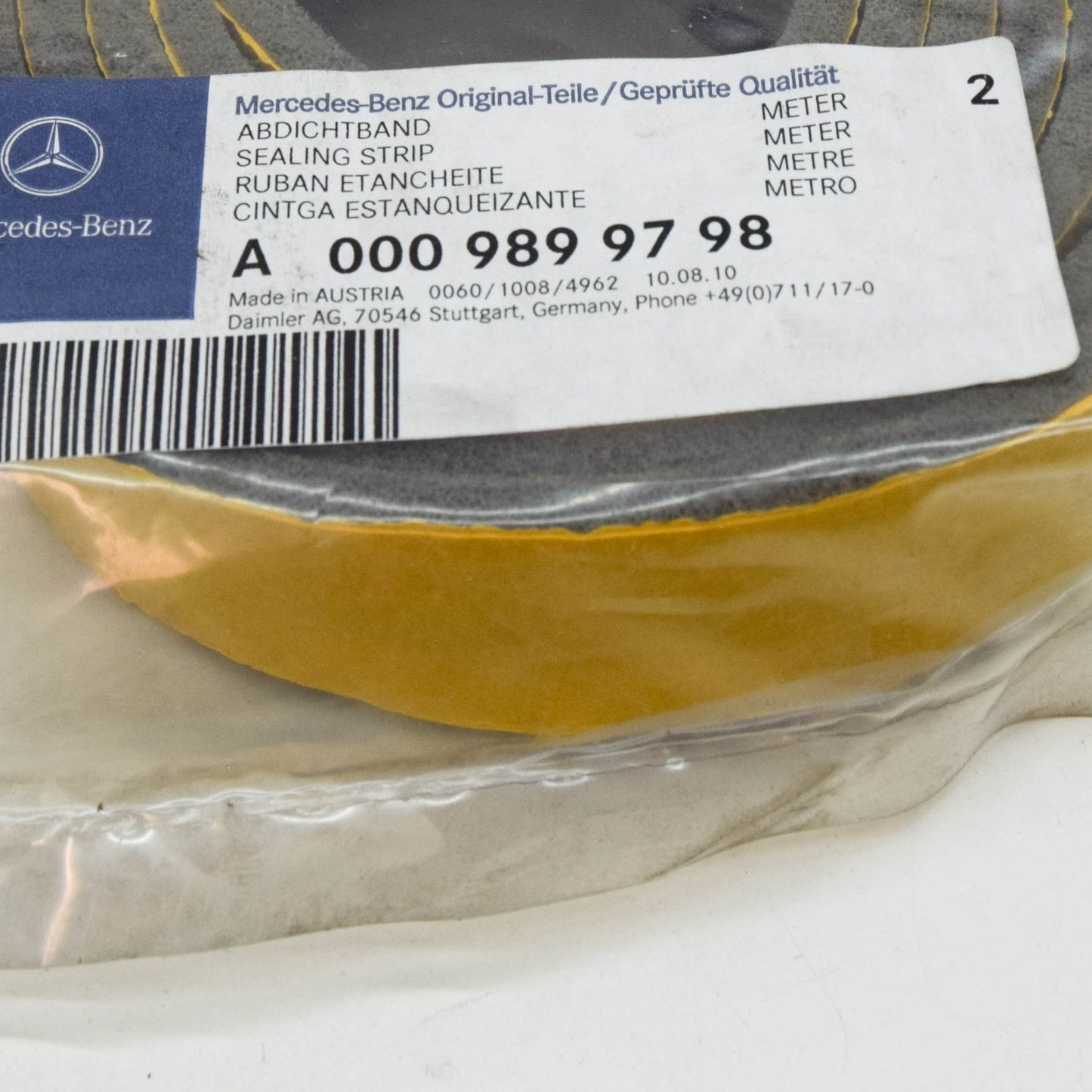 NEW MERCEDES-BENZ SPRINTER 2-T W901 SEALING TAPE A0009899798 ORIGINAL