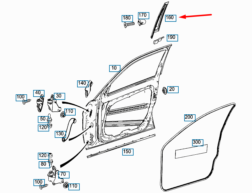 NEW MERCEDES-BENZ GLK-CLASS X204 FRONT LEFT DOOR PILLAR TRIM A2046901387