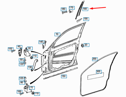 NEW MERCEDES-BENZ GLK-CLASS X204 FRONT LEFT DOOR PILLAR TRIM A2046901387