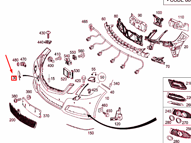 new mercedes-benz e w212 front bumper tow eye cover a21288501269040 original