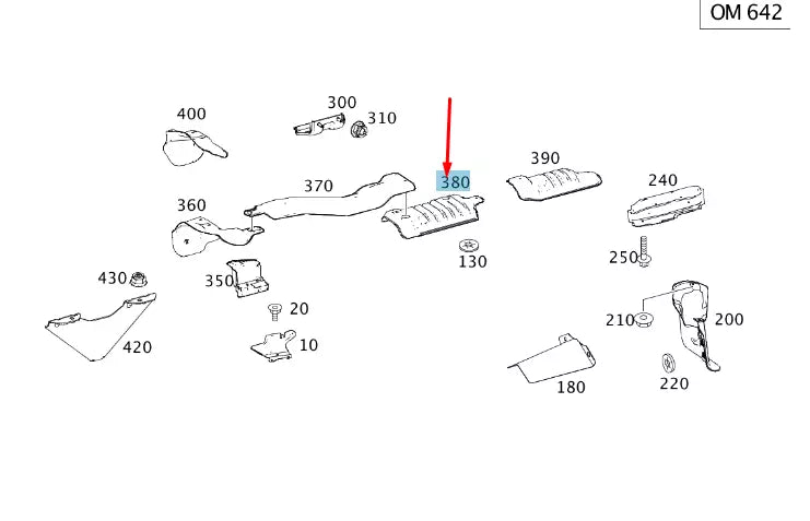 NEW MB SPRINTER W906 ABOVE EXHAUST MUFFLER PROTECTIVE SHEET A9064913830 ORIGINAL