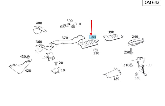 NEW MB SPRINTER W906 ABOVE EXHAUST MUFFLER PROTECTIVE SHEET A9064913830 ORIGINAL