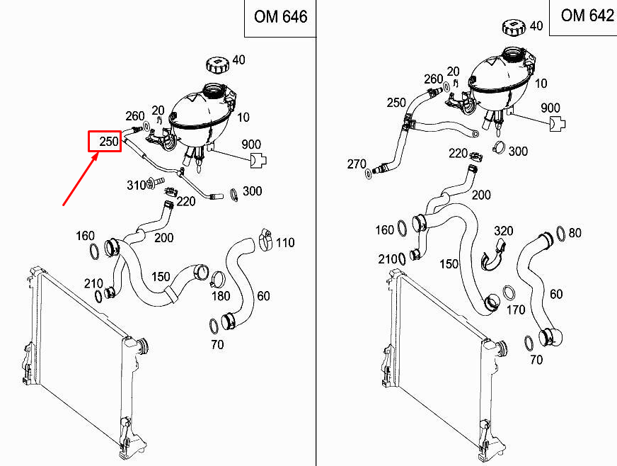 new mercedes-benz e cabrio a207 reservoir vent hose a2045010325 original
