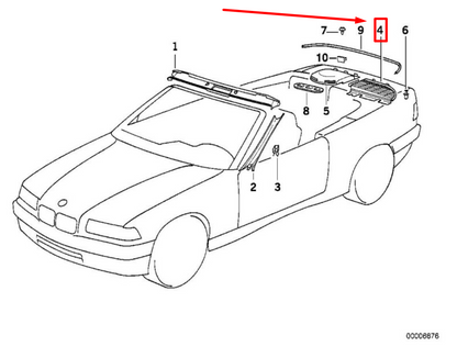 new bmw 3 compact e36 rear right air vent grille 51718173218 8173218 original