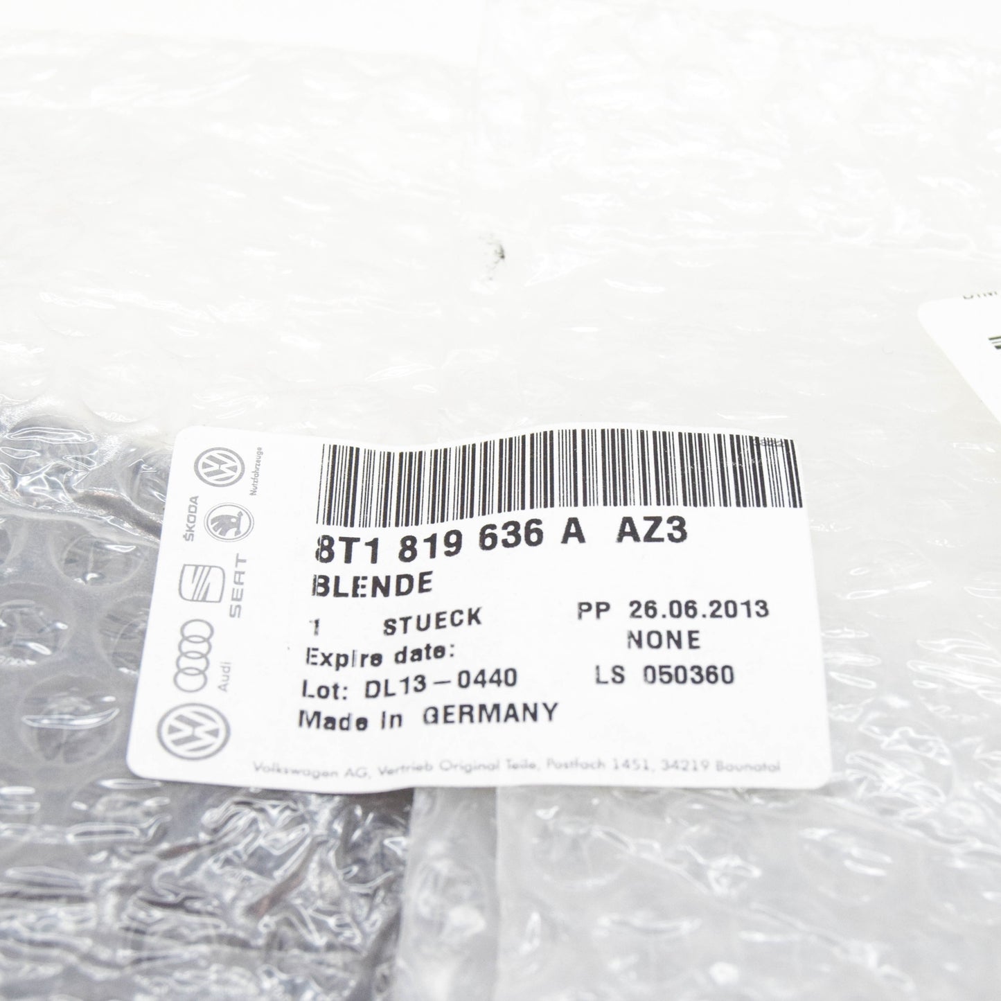 NEW AUDI A4 B8 FRONT DASH PANEL AIR VENT TRIM LHD 8T1819636AZ3 ORIGINAL