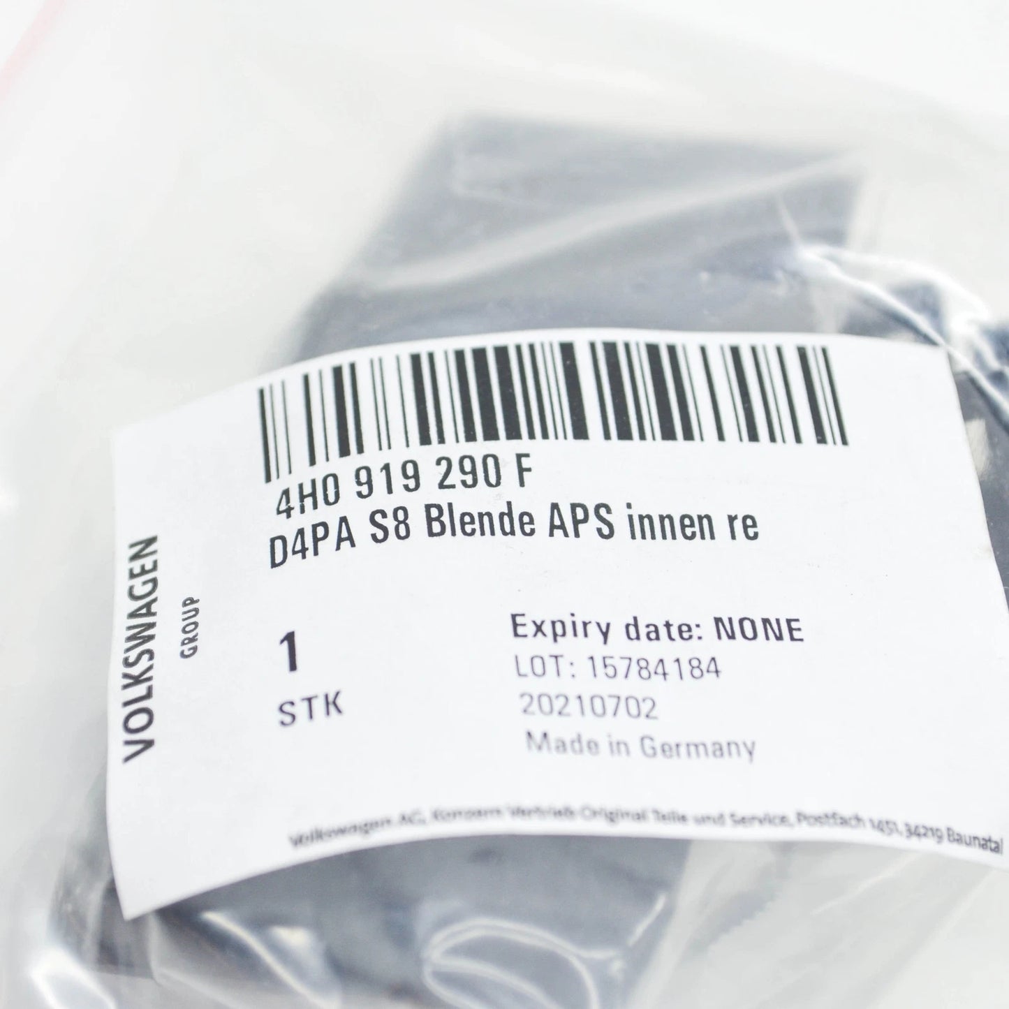 NEW AUDI A8 4H FRONT BUMPER RIGHT PDC INNER HOLDER 4H0919290F ORIGINAL