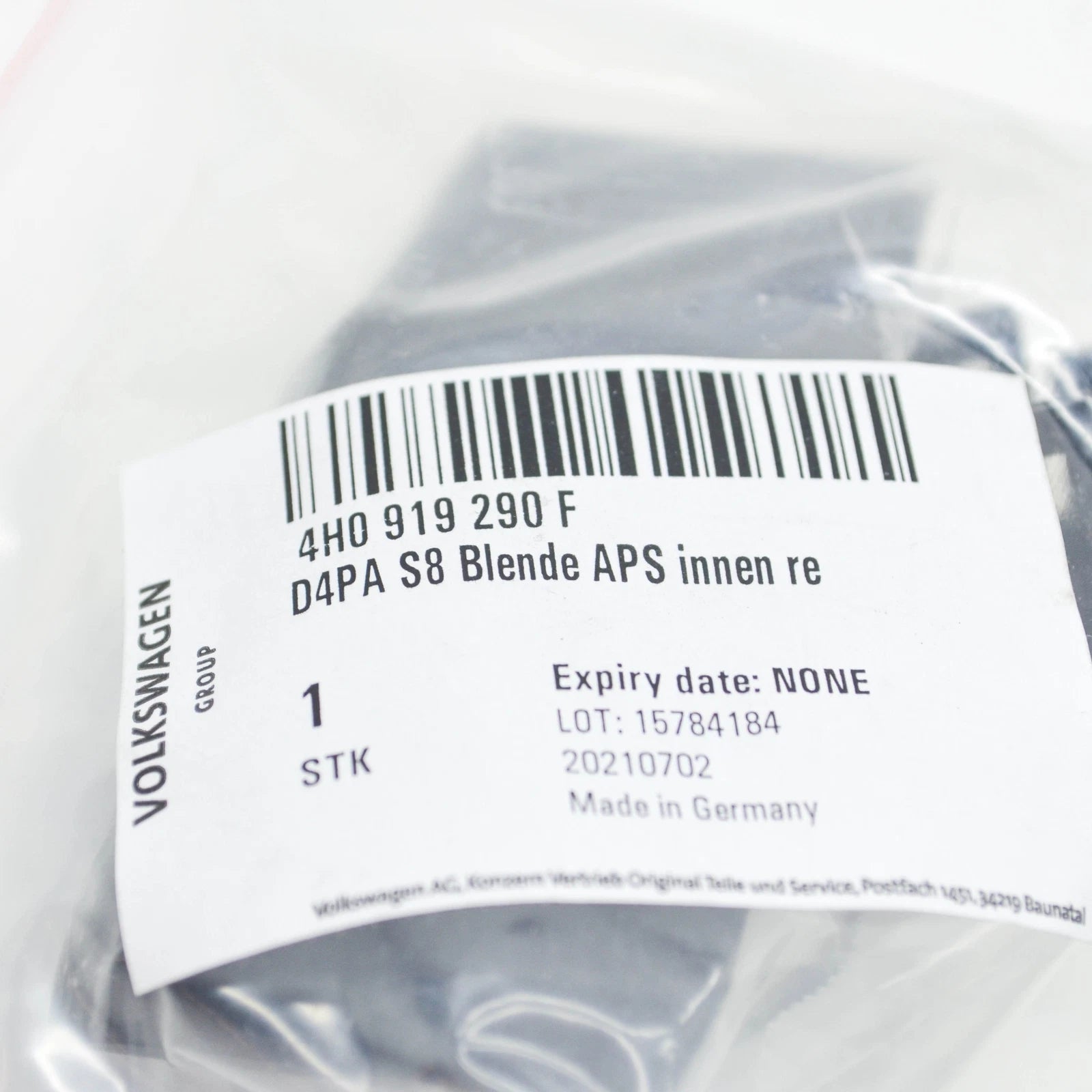 NEW AUDI A8 4H FRONT BUMPER RIGHT PDC INNER HOLDER 4H0919290F ORIGINAL