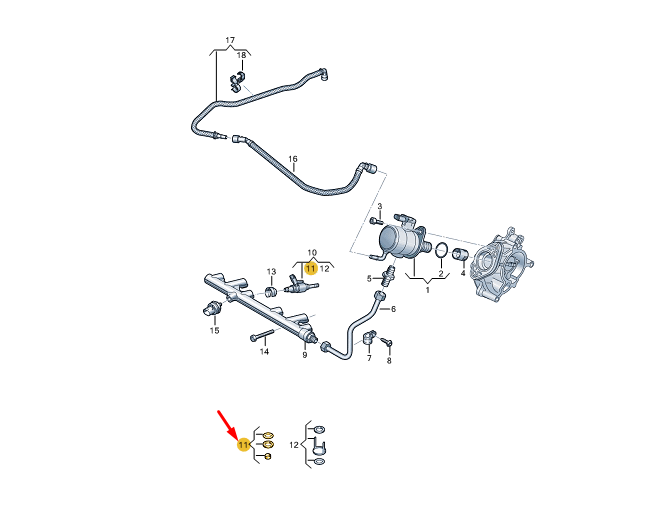new cupra formentor injection valve repair kit 06n906907 original