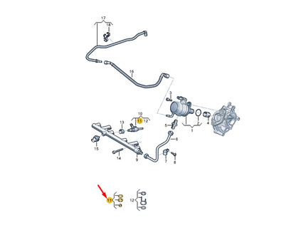 new cupra formentor injection valve repair kit 06n906907 original