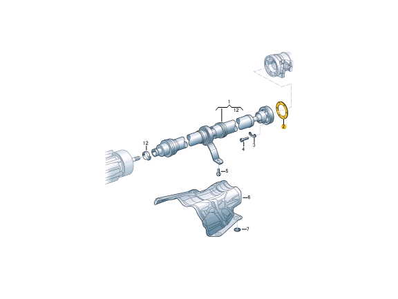 new volkswagen touareg cr rear prop shaft gasket seal 4m0521142a original