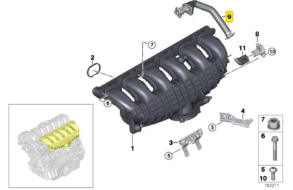NEW BMW 1 3 5-SERIES Z4 N54 N54T ENGINE BLOW-BY VENT HOSE 7553949