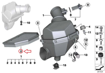 NEW BMW 5 F10 F80 F83 F82 F12 F13 F06 AIR FILTER ELEMENT 13727843284 ORIGINAL